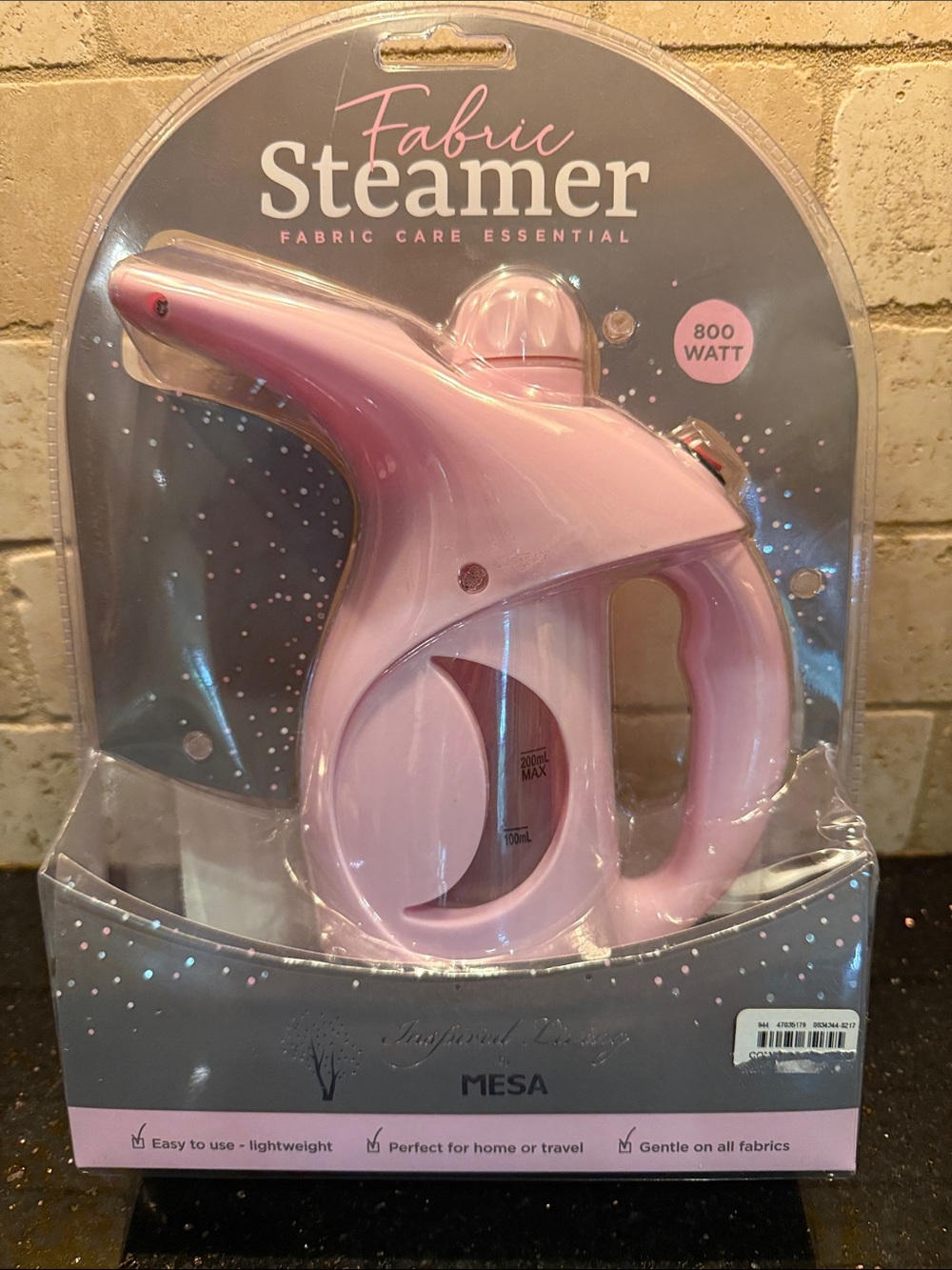 Mesa Pink Fabric Steamer - Portable Garment Steamer